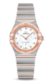 Omega Constellation Manhattan Quartz Diamonds Mother of Pearl Dial Two Tone Steel Strap Watch for Women - 131.20.25.60.55.001