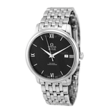Omega De Ville Prestige Co-Axial Black Dial Silver Steel Strap Watch for Men - 424.10.40.20.01.001