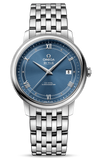 Omega De Ville Prestige Co-Axial Blue Dial Silver Steel Strap Watch for Men - 424.10.40.20.03.002