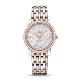 Omega De Ville Prestige Quartz Diamonds Silver Dial Two Tone Steel Strap Watch for Women - 424.25.27.60.52.001