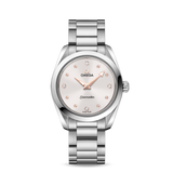 Omega Seamaster Aqua Terra Quartz Diamond Silver Dial Silver Steel Strap Watch for Women - 220.10.28.60.54.001