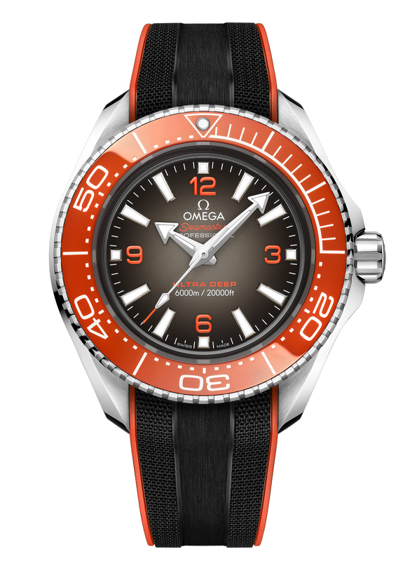 Omega Seamaster Planet Ocean 6000M Co Axial Master Chronograph Black Dial Black Rubber Strap Watch for Men - 21532462106001