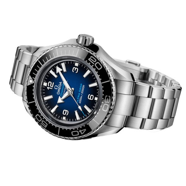 Omega Seamaster Planet Ocean 6000M Co Axial Master Chronometer Blue Dial Silver Steel Strap Watch for Men - 21530462103001
