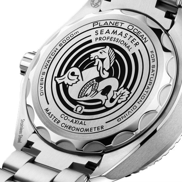 Omega Seamaster Planet Ocean 6000M Co Axial Master Chronometer Blue Dial Silver Steel Strap Watch for Men - 21530462103001