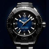 Omega Seamaster Planet Ocean 6000M Co Axial Master Chronometer Blue Dial Silver Steel Strap Watch for Men - 21530462103001