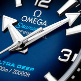 Omega Seamaster Planet Ocean 6000M Co Axial Master Chronometer Blue Dial Silver Steel Strap Watch for Men - 21530462103001