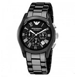 Emporio Armani Black Ceramic Dial Ceramic Strap Watch For Women - AR1401