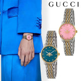 Gucci G Timeless Quartz Pink Dial Two Tone Steel Strap Watch For Women - YA1265030