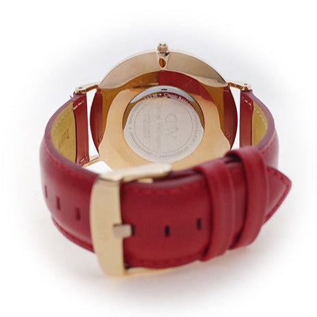 Daniel Wellington Classic Suffolk White Dial Brown Leather Strap Watch For Women - DW00100120