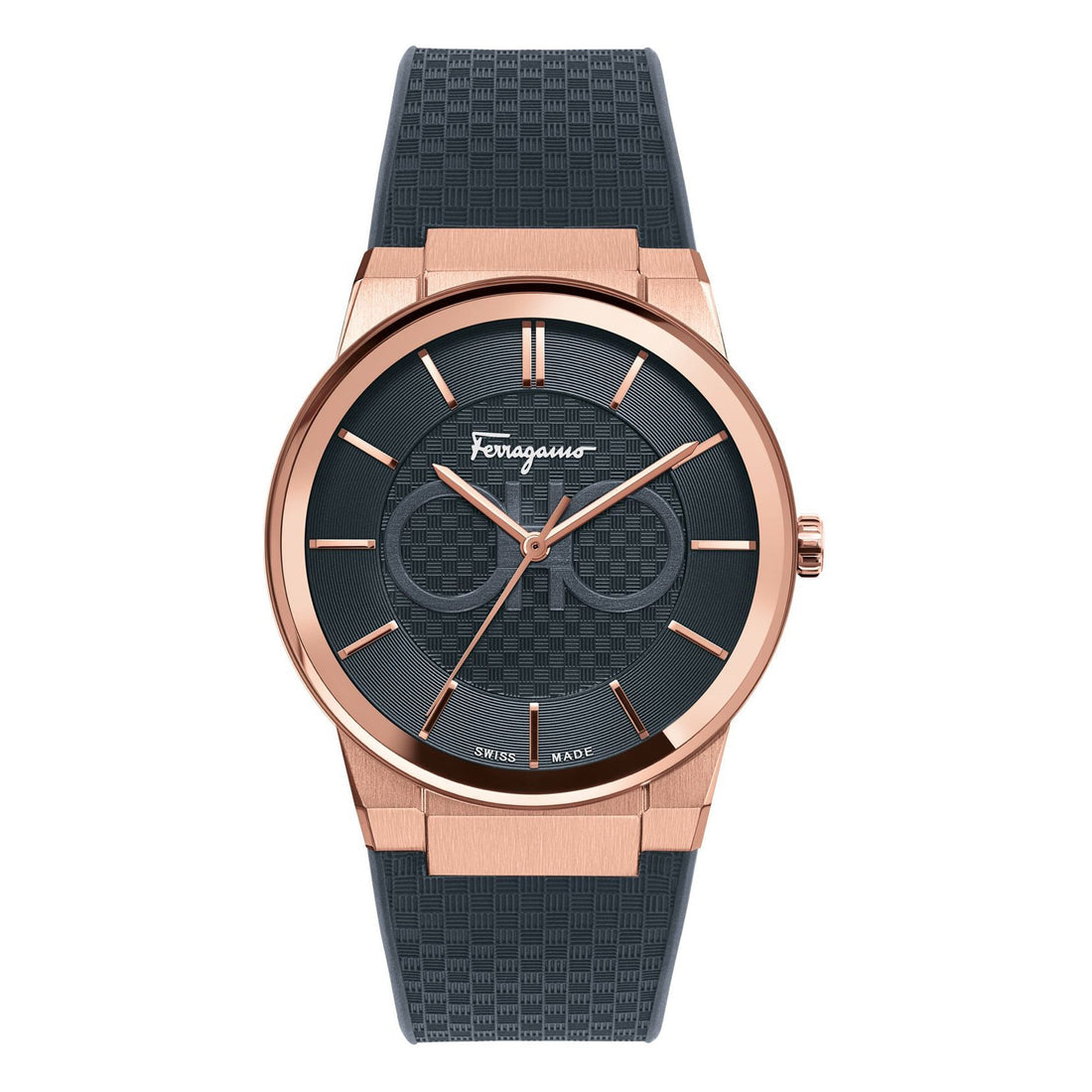 Salvatore Ferragamo Sapphire Black Dial Black Silicone Strap Watch for Men - SFHP00420