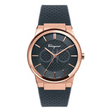 Salvatore Ferragamo Sapphire Black Dial Black Silicone Strap Watch for Men - SFHP00420