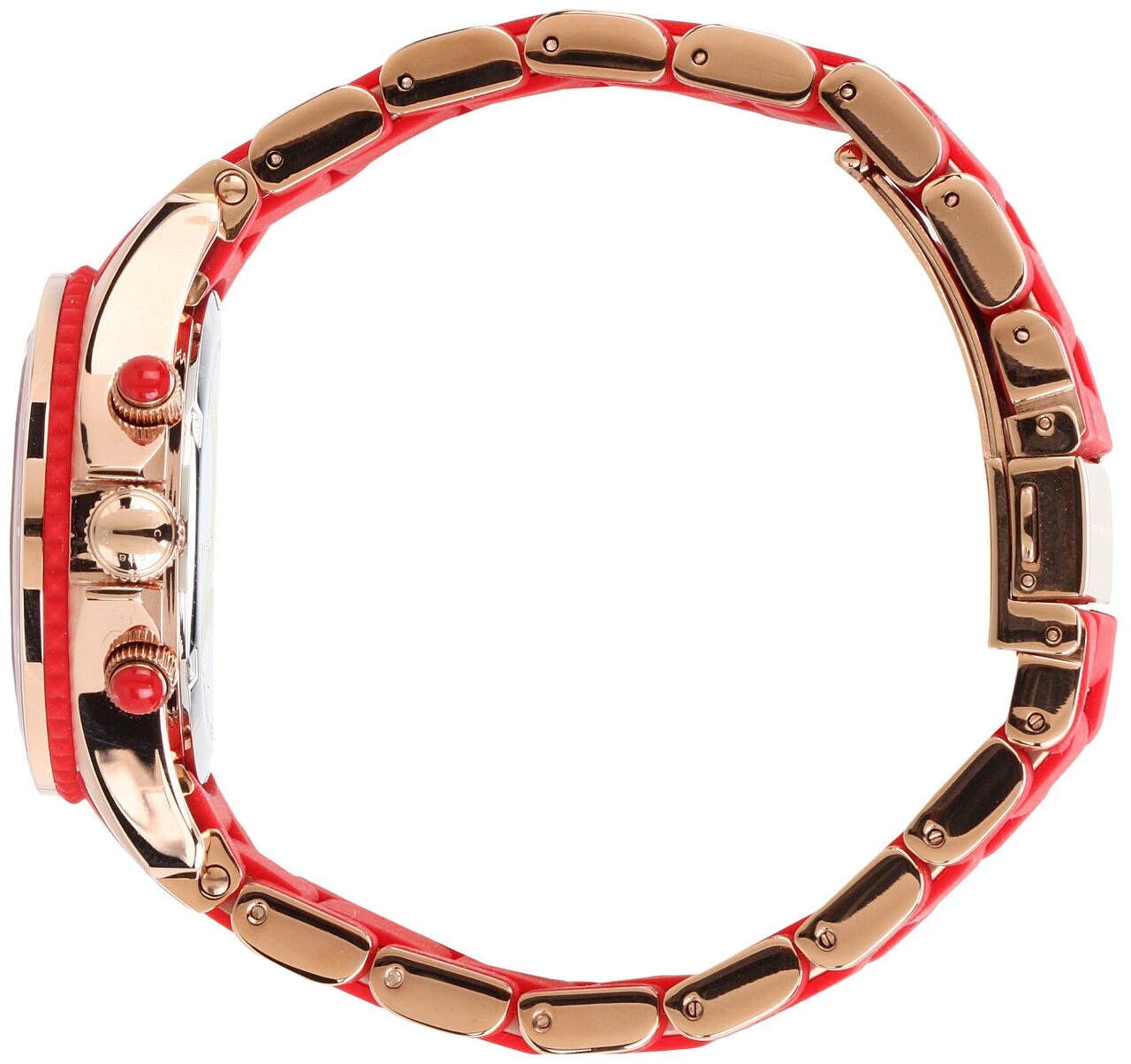 Marc Jacobs Rock Chronograph Red Dial Red Silicone Strap Watch for Women - MBM2577