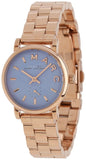 Marc Jacobs Mini Baker Blue Dial Rose Gold Steel Strap Watch for Women - MBM3285