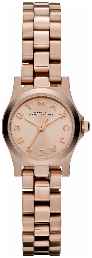 Marc Jacobs Dinky Rose Gold Dial Rose Gold Steel Strap Watch for Women - MBM3200