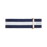 Daniel Wellington Classic Glasgow White Dial Two Tone NATO Strap Watch For Women - DW00100031
