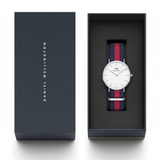 Daniel Wellington Classic Oxford White Dial Two Tone NATO Strap Watch For Women - DW00100046