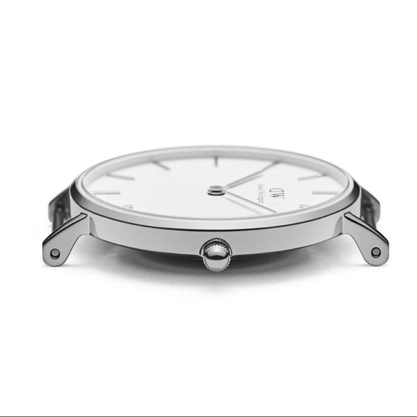 Daniel Wellington Petite Bondi White Dial White Leather Strap Watch For Women - DW00100190