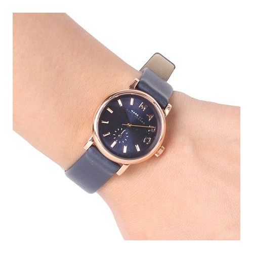 Marc Jacobs Baker Navy Blue Dial Blue Leather Strap Watch for Women - MBM1331