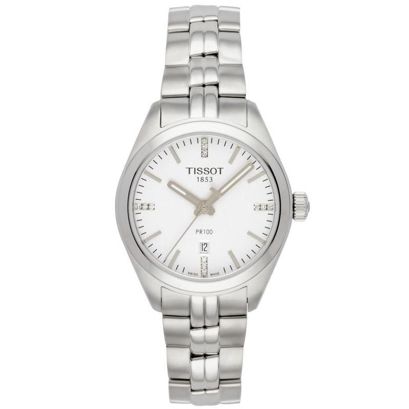 Tissot T Classic PR 100 Lady Silver Dial Watch For Women - T101.210.11.036.00