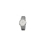 Calvin Klein Minimal White Dial Silver Mesh Bracelet Watch for Men - K3M2112Y