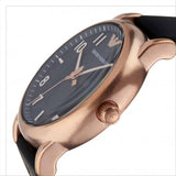 Emporio Armani Luigi Quartz Black Dial Black Rubber Strap Watch For Men - AR11097