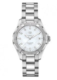 Tag Heuer Aquaracer Diamonds Mother of Pearl Dial Silver Steel Strap Watch for Women - WBD131B.BA0748