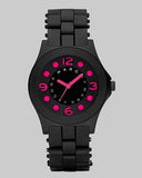 Marc Jacobs Pelly Black Dial Black Silicone Strap Watch for Women - MBM2508
