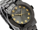 Marc Jacobs Amy Black Dial Black Steel Strap Watch for Women - MBM8595