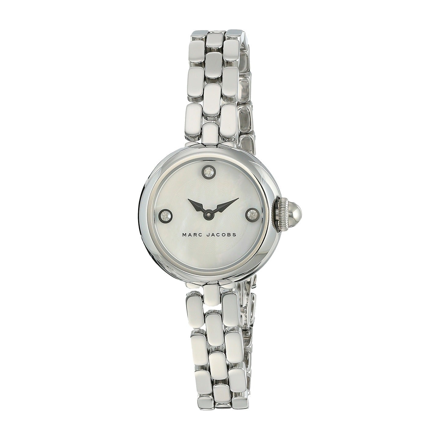 Marc Jacobs Courtney Mother of Pearl White Dial Silver Steel Strap Watch for Women - MJ3459