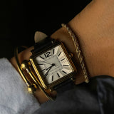 Marc Jacobs Vic Silver Dial Black Leather Strap Watch for Women - MJ1437