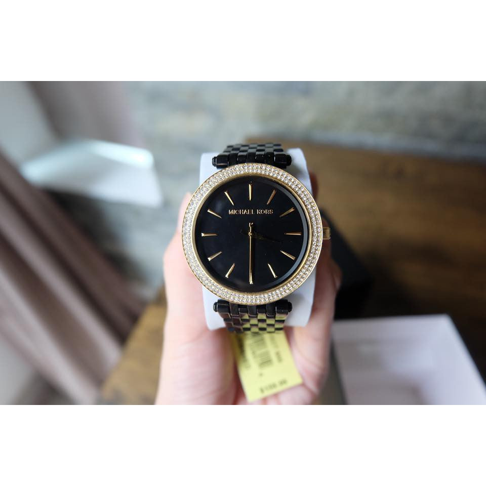 Michael Kors Darci Black Dial Black Steel Strap Watch for Women - MK3322