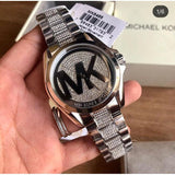 Michael Kors Bradshaw Silver Dial Silver Stainless Steel Strap Watch for Women - MK6486
