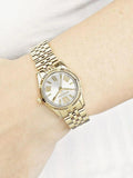 Michael Kors Lexington Quartz Silver Dial Gold Steel Strap Watch For Women - MK3229