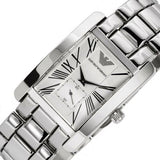 Emporio Armani Classic White Dial Silver Steel Strap Watch For Men - AR0145