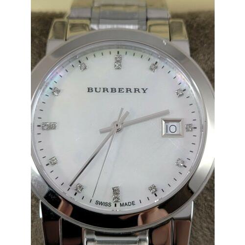 Burberry The City Diamonds Silver Dial Silver Steel Strap Watch for Women - BU9125