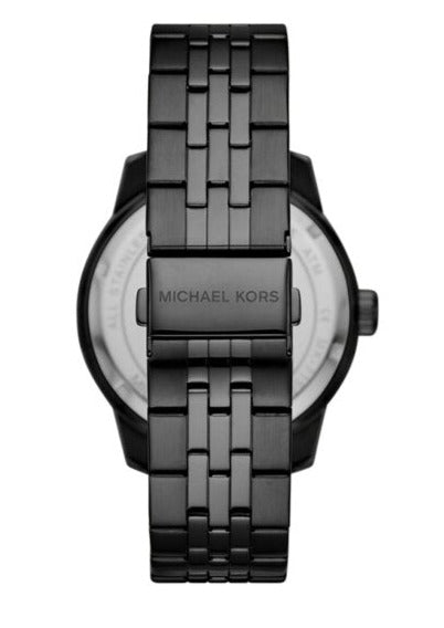 Michael Kors Cunningham Chronograph Black Dial Black Steel Strap Watch For Men - MK7157