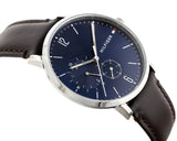 Tommy Hilfiger Cooper Blue Dial Brown Leather Strap Watch for Men - 1791508
