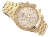 Guess Eclipse Gold Dial Gold Steel Strap Watch for Women - GW0314L2