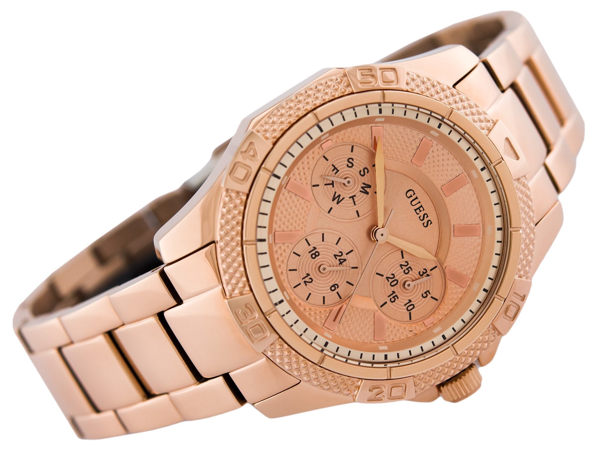 Guess Phantom Mini Rose Gold Dial Rose Gold Steel Strap Watch for Women - W0235L3