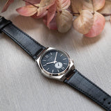 Citizen Tsuyosa Automatic Grey Dial Black Leather Strap Watch for Men - NK5010-01H