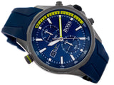 Hugo Boss Globetrotter Blue Dial Blue Silicone Strap Watch for Men - 1513821