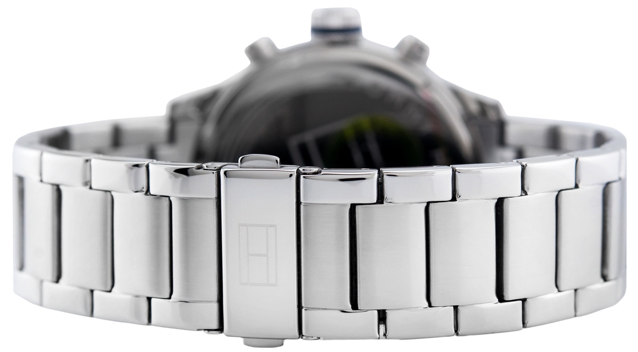 Tommy Hilfiger Jackson Chronograph Blue Dial Silver Steel Strap Watch for Men - 1791242