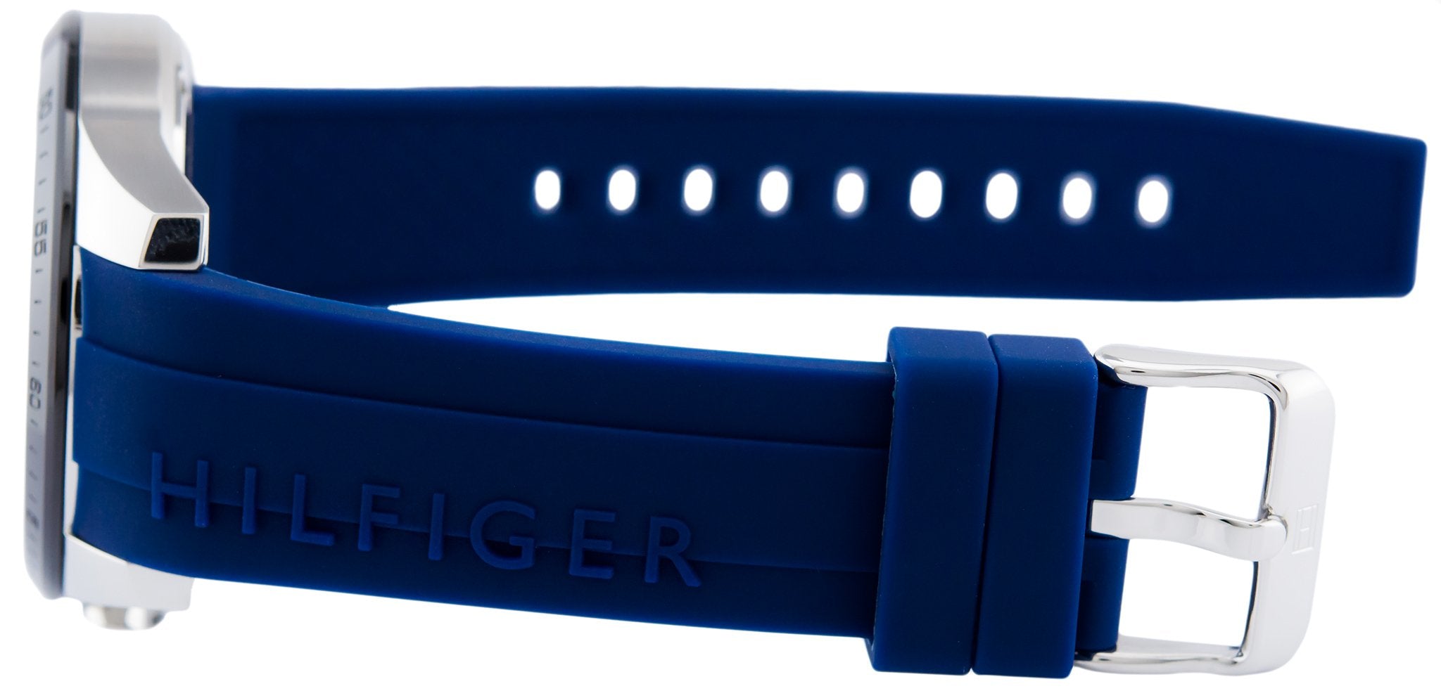 Tommy Hilfiger Decker Quartz Blue Dial Blue Rubber Strap Watch for Men - 1791350