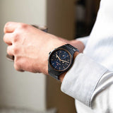 Tommy Hilfiger Justin Chronograph Blue Dial Blue Steel Strap Watch For Men - 1792058