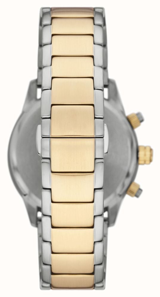 Emporio Armani Analog Chronograph Black Dial Two Tone Steel Strap Watch For Men - AR11521