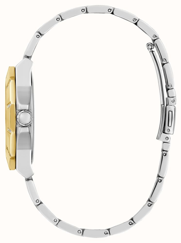 Guess Sunray Multifunction Silver Dial Two Tone Steel Strap Watch for Women - GW0616L2