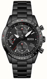 Hugo Boss Aero Black Dial Black Steel Strap Watch for Men - 1513771