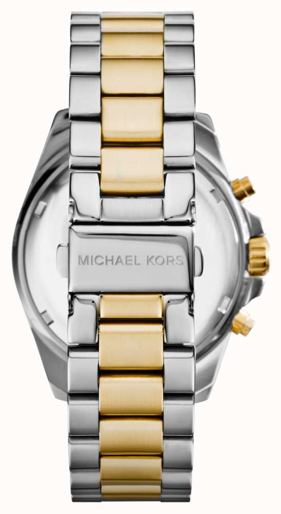 Michael Kors Bradshaw Blue Dial Two Tone Steel Strap Watch for Women - MK5976