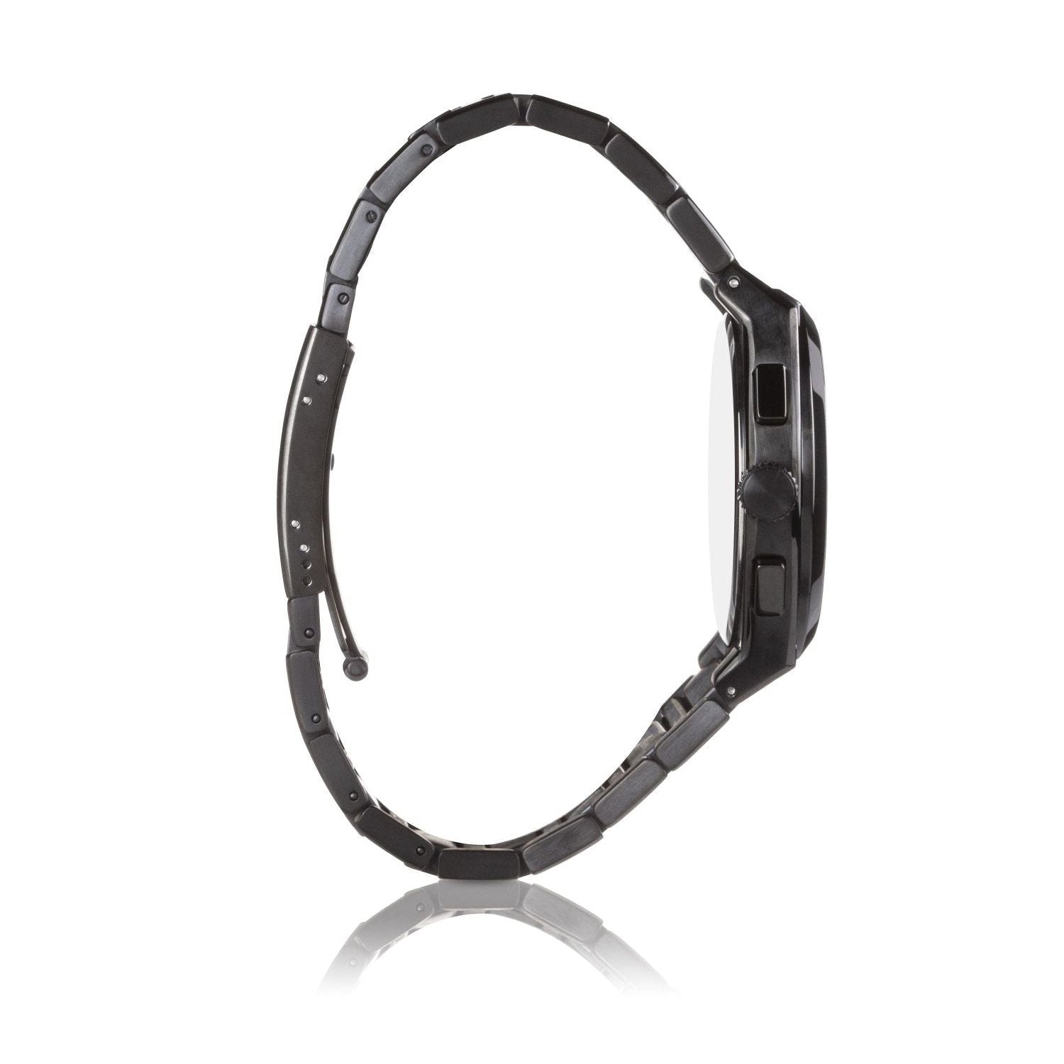 Fossil Everett Chronograph Black Dial Black Steel Strap Watch for Men - FS5797