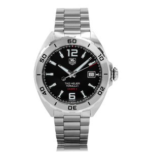 Tag Heuer Formula 1 Automatic Black Dial Silver Steel Strap Watch for Men - WAZ2113.BA0875